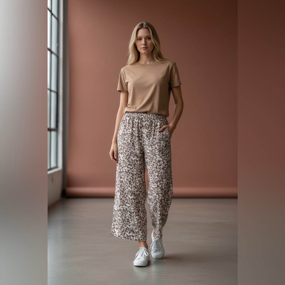 NWT Z Supply Printed wide leg pants Medium - Picture 2 of 5